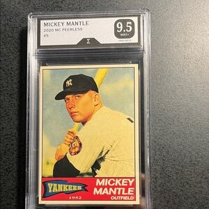 Mickey Mantle ‘52 Season Baseball Card—Graded 9.5